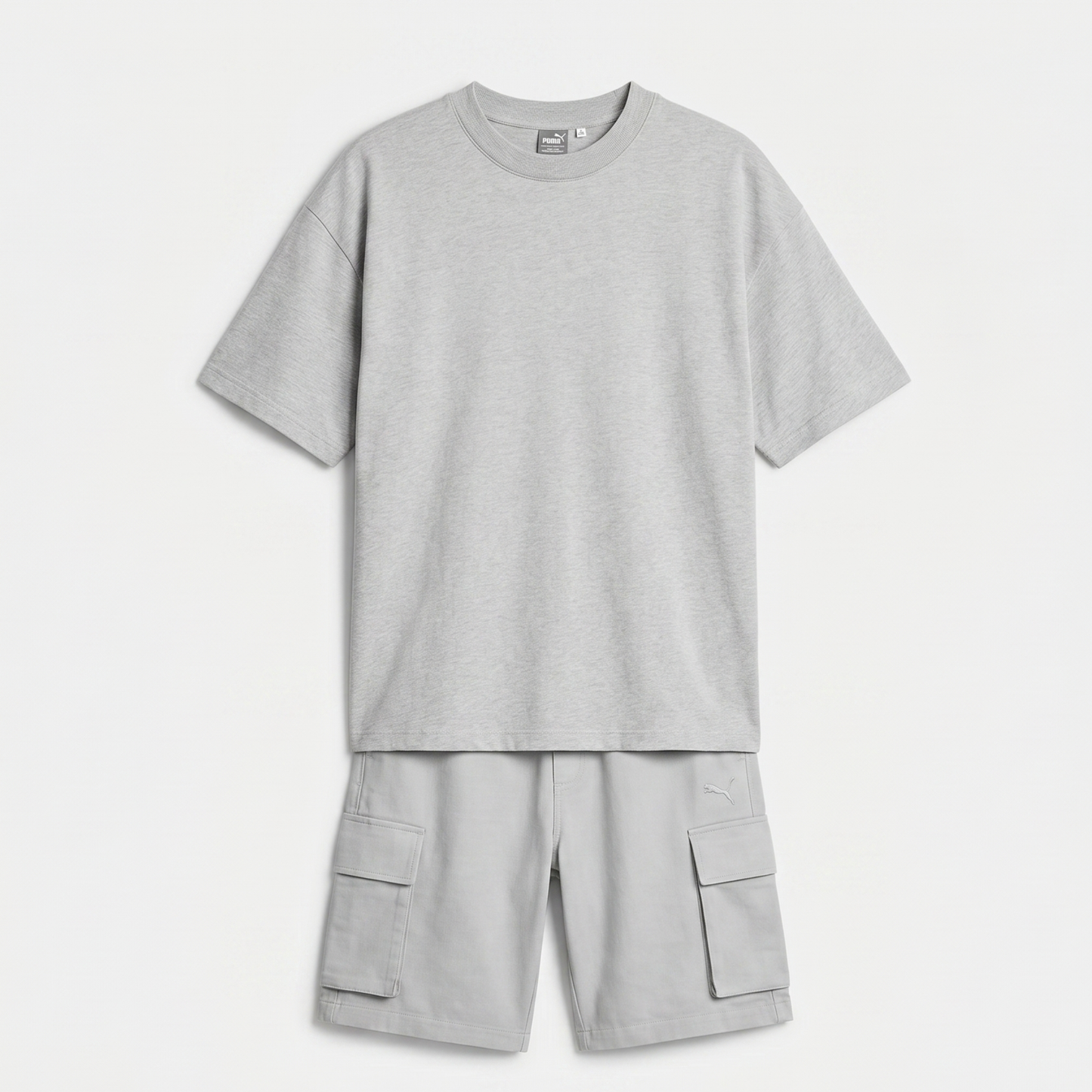 Lightweight Casual T-Shirt and Cargo Shorts Set Men Summer