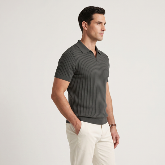 Muscle Fit Polo Shirt Men Casual All Seasons