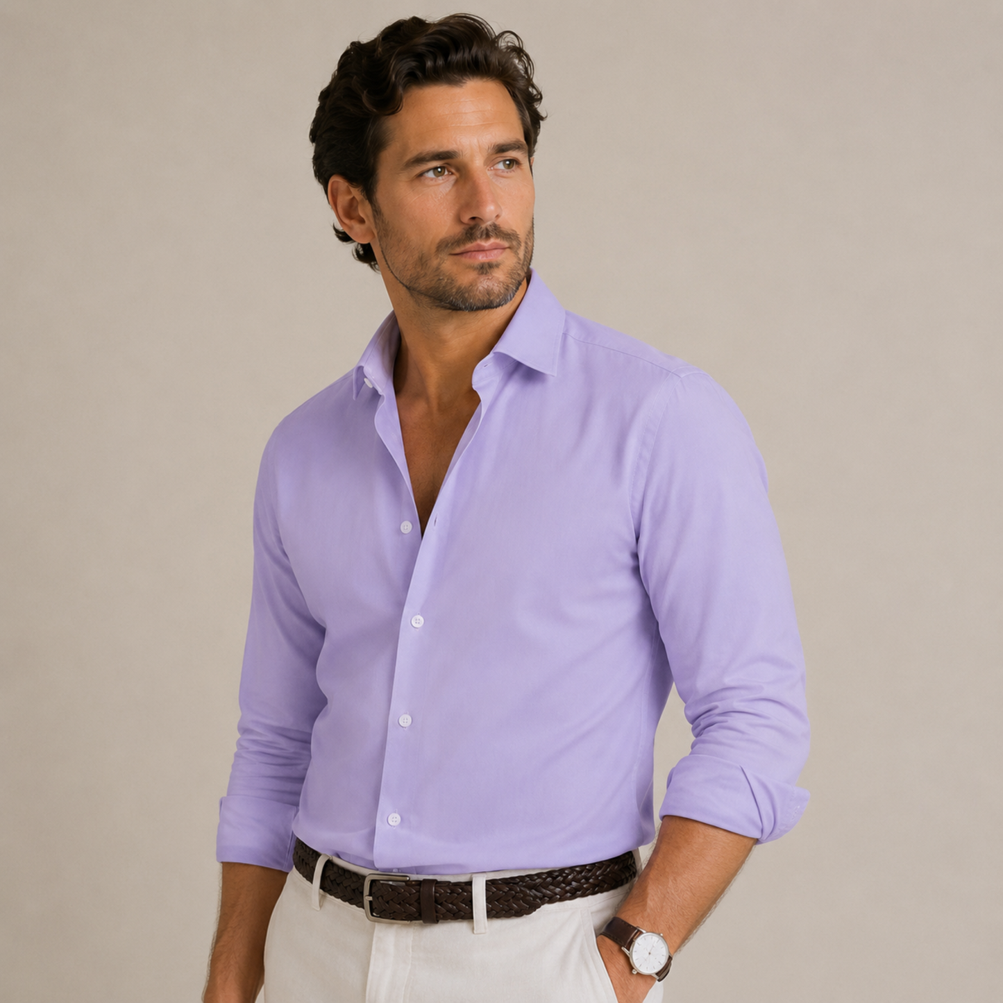 Classic Long Sleeve Men's Shirt All Seasons