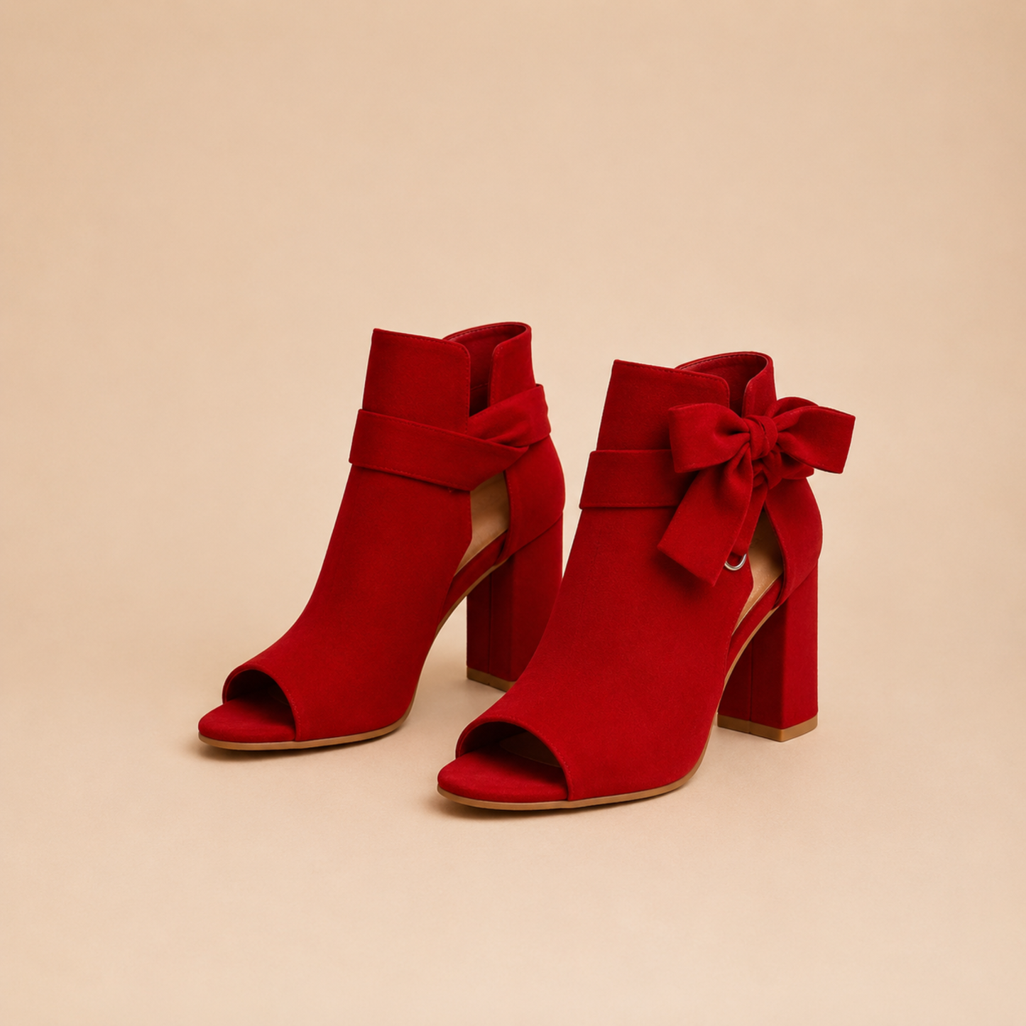 Elegant Suede Block Heel Sandals Women Summer