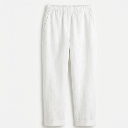 Cropped Linen Trousers Women Summer