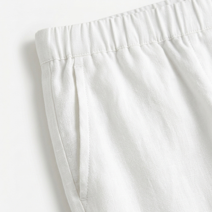 Cropped Linen Trousers Women Summer