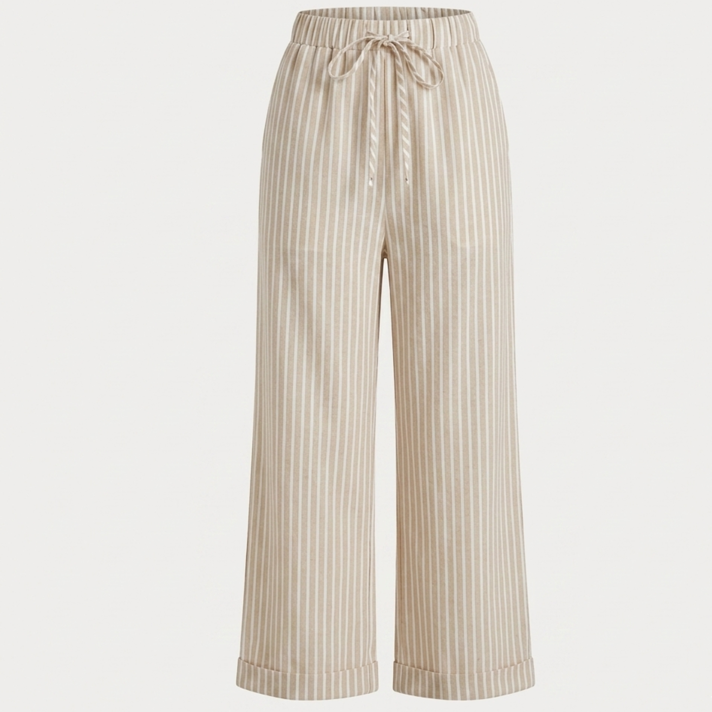Cropped Wide Leg Linen Trousers Women Summer