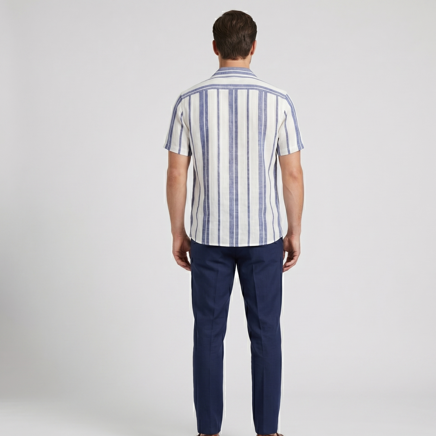 Stylish Short Sleeve Button-Down Shirt Men Summer