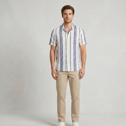 Stylish Short Sleeve Button-Down Shirt Men Summer