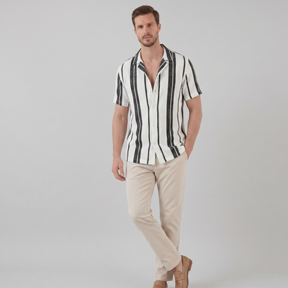 Stylish Short Sleeve Button-Down Shirt Men Summer