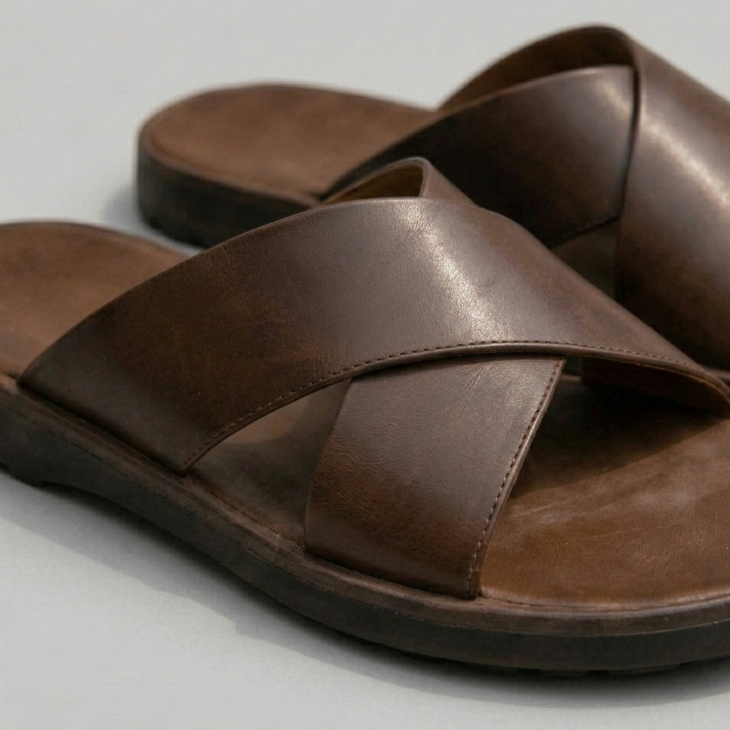 Cross Strap Slide Sandals Men Summer