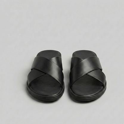 Cross Strap Slide Sandals Men Summer