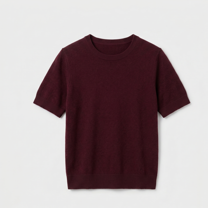 Classic Fit Wool Blend Knit Top Women Casual