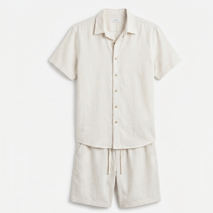 Lightweight Shirt and Shorts Set Men Summer