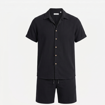 Lightweight Shirt and Shorts Set Men Summer