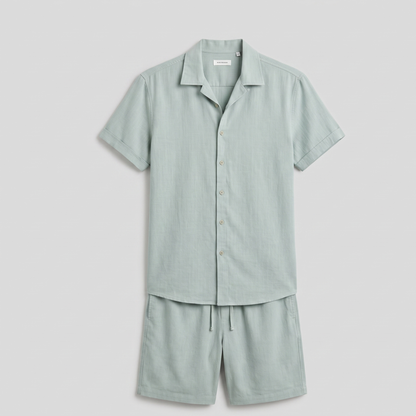 Lightweight Shirt and Shorts Set Men Summer