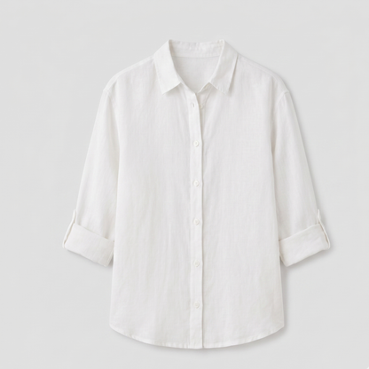 Breathable Linen Cotton Blend Blouse Women Summer