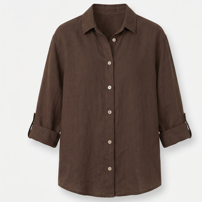 Breathable Linen Cotton Blend Blouse Women Summer