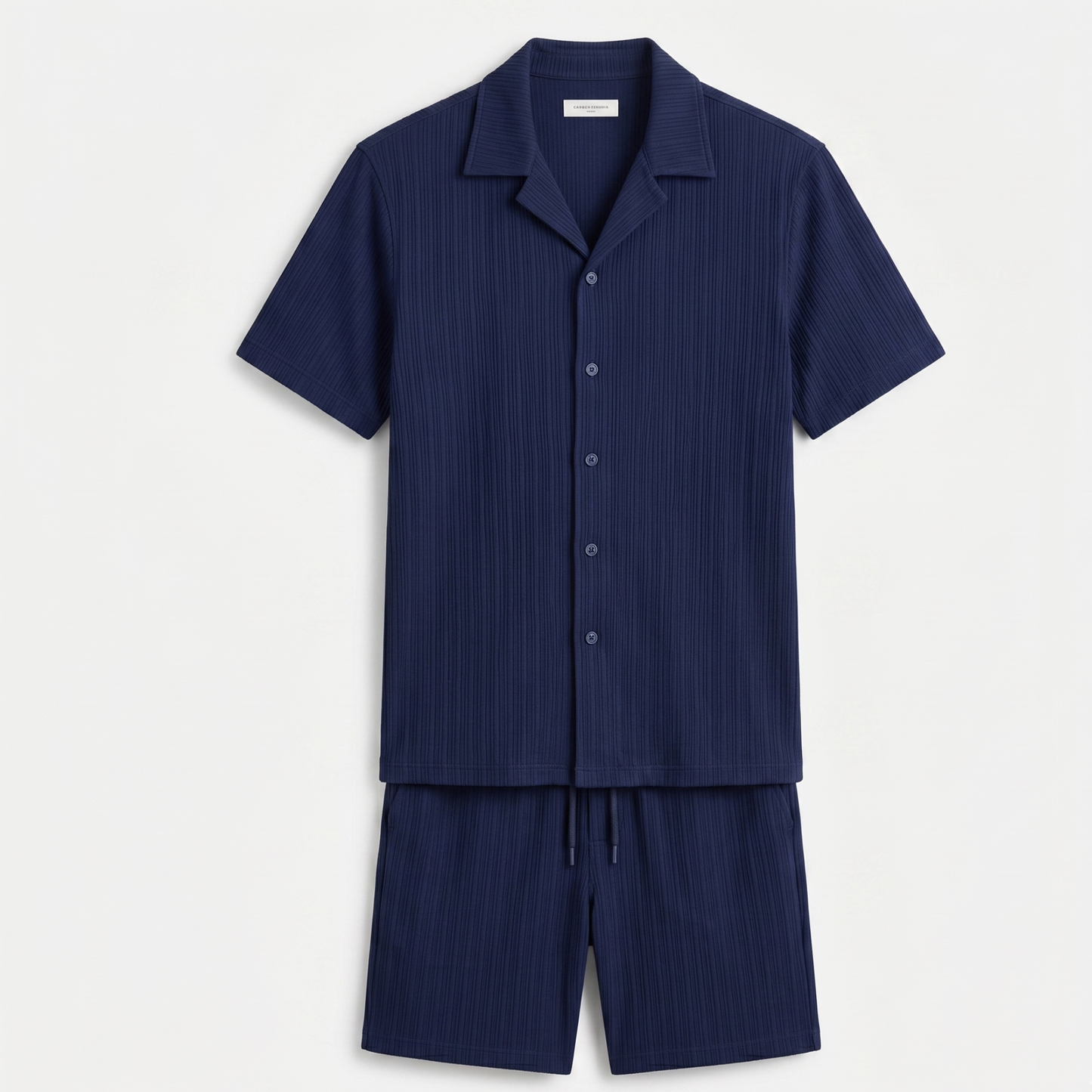 Breathable Men's Shirt and Shorts Set Summer