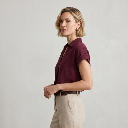 Lightweight V-Neck Blouse Women Summer