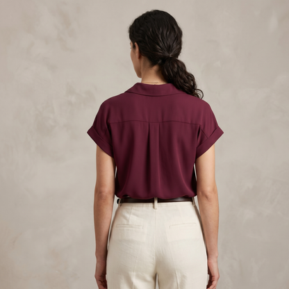 Lightweight V-Neck Blouse Women Summer