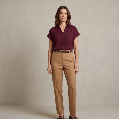 Lightweight V-Neck Blouse Women Summer