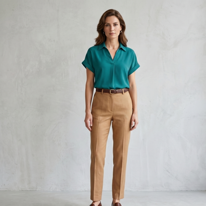 Lightweight V-Neck Blouse Women Summer