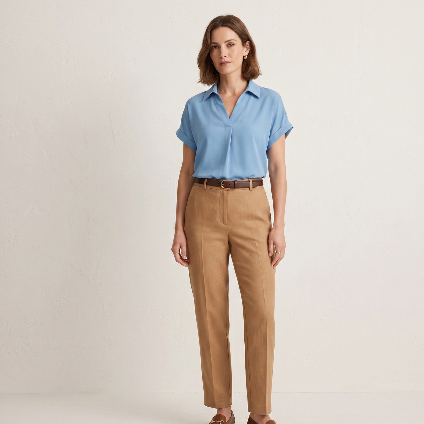 Lightweight V-Neck Blouse Women Summer