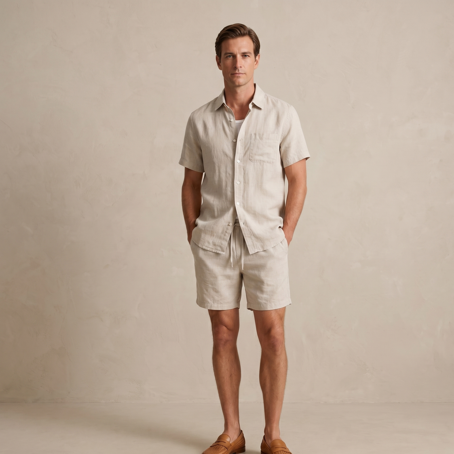 Lightweight Summer Set Men Shirt and Shorts