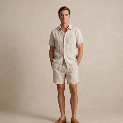 Lightweight Summer Set Men Shirt and Shorts