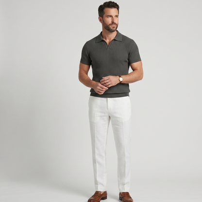 Muscle Fit Polo Shirt Men Casual All Seasons