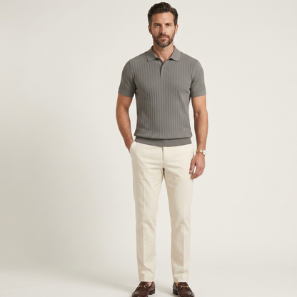 Muscle Fit Polo Shirt Men Casual All Seasons