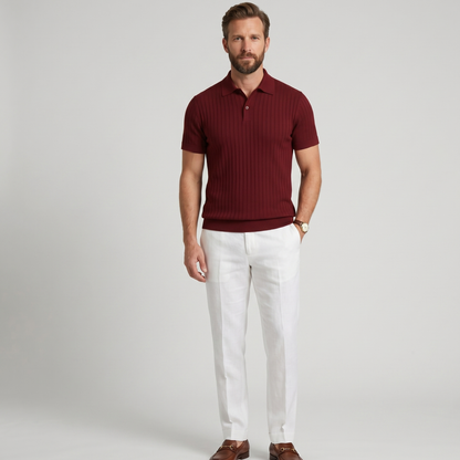 Muscle Fit Polo Shirt Men Casual All Seasons