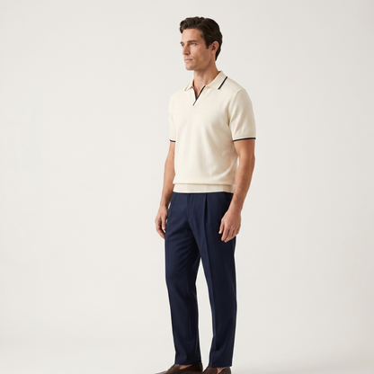 Slim Fit Polo Shirt Men Short Sleeves Summer