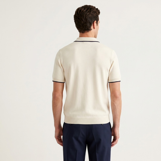 Slim Fit Polo Shirt Men Short Sleeves Summer
