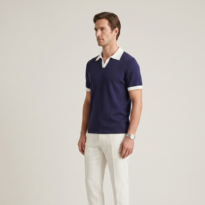 Regular Fit Short Sleeve Polo Shirt Men Casual