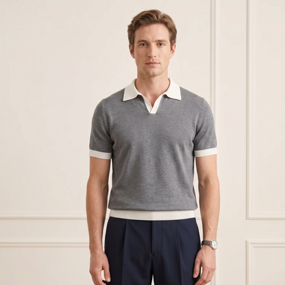 Regular Fit Short Sleeve Polo Shirt Men Casual