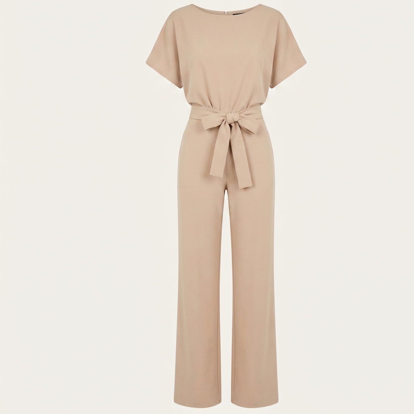 Tie Ribbon Jumpsuit Women Short Sleeved Summer