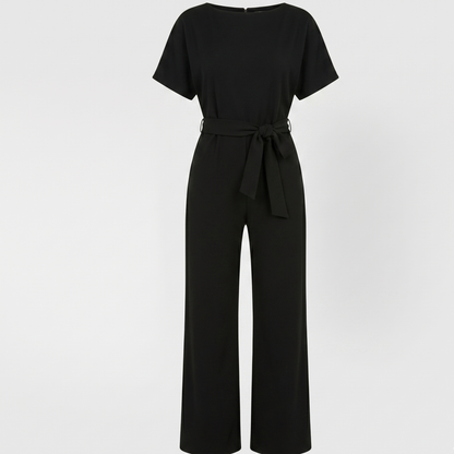 Tie Ribbon Jumpsuit Women Short Sleeved Summer