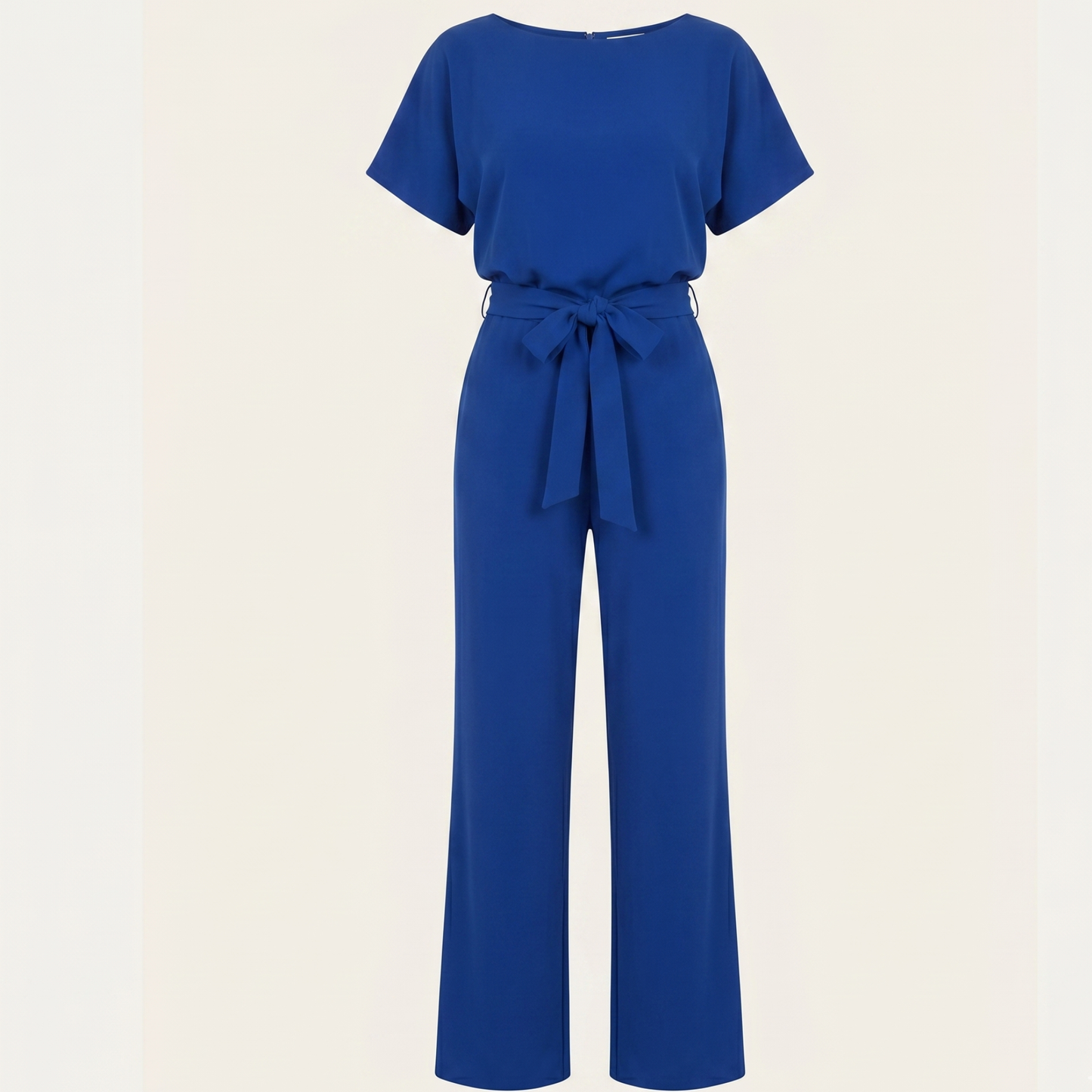 Tie Ribbon Jumpsuit Women Short Sleeved Summer