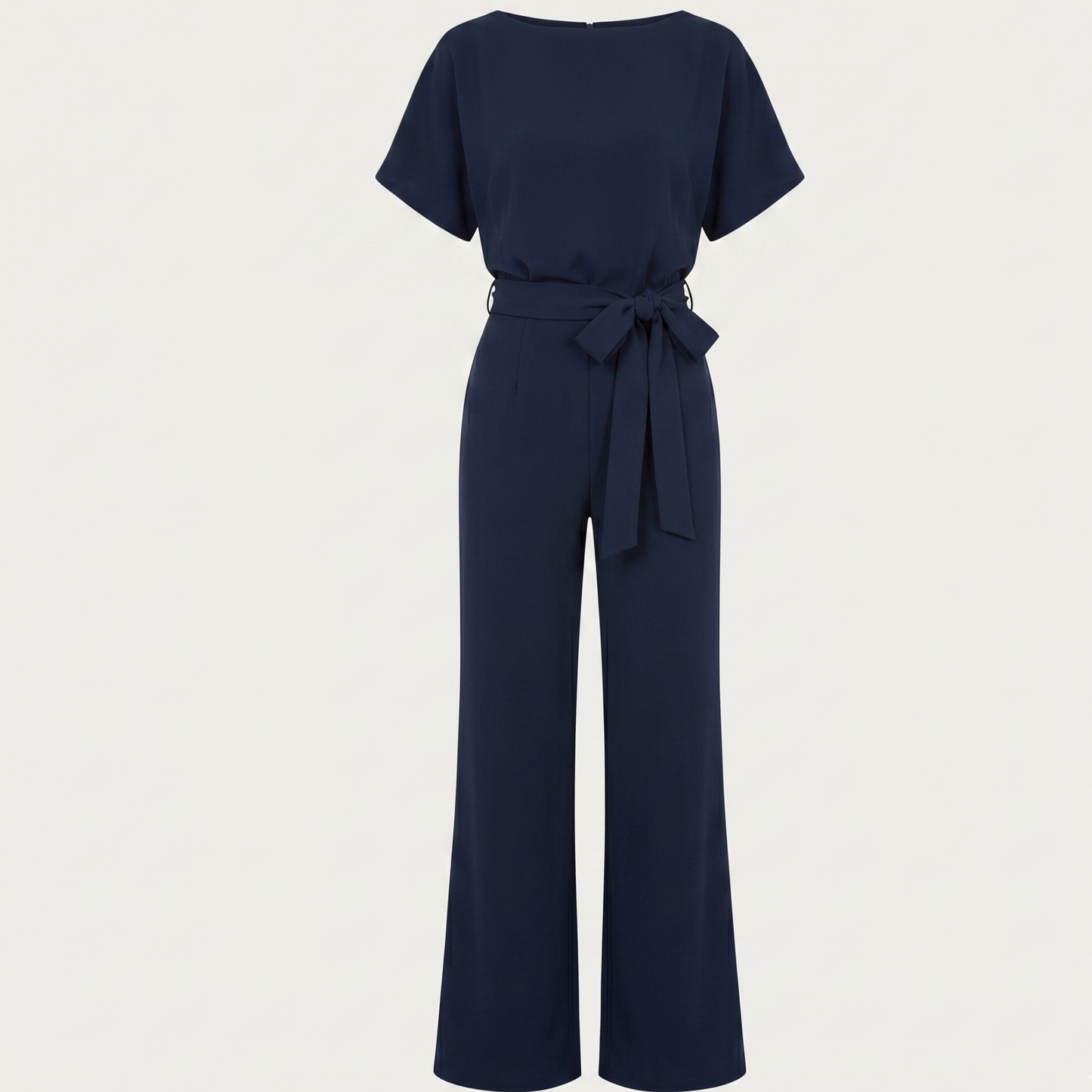 Tie Ribbon Jumpsuit Women Short Sleeved Summer