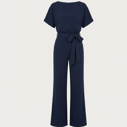 Tie Ribbon Jumpsuit Women Short Sleeved Summer
