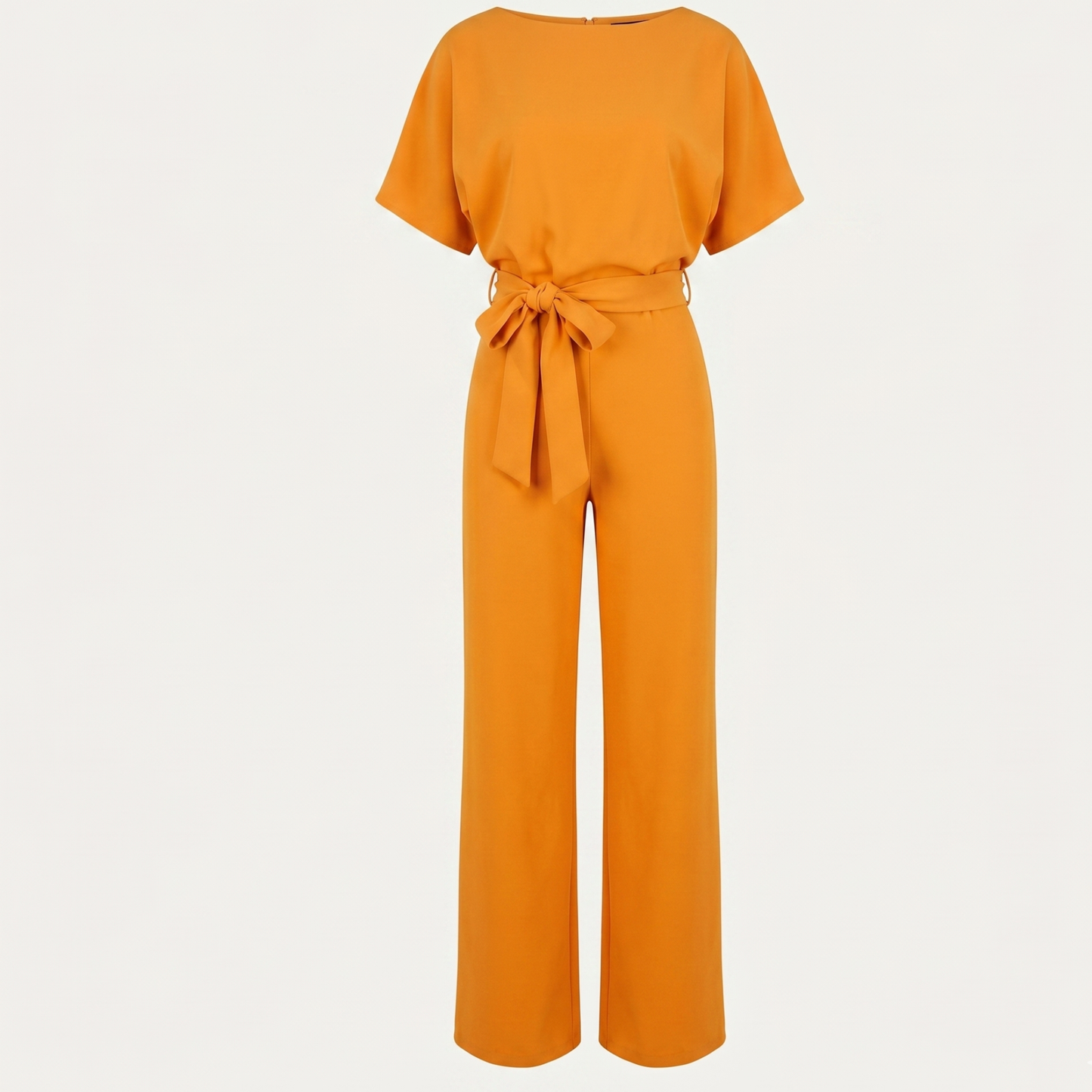Tie Ribbon Jumpsuit Women Short Sleeved Summer