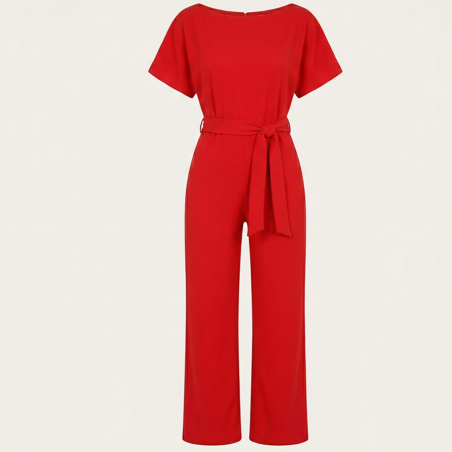 Tie Ribbon Jumpsuit Women Short Sleeved Summer