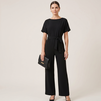 Tie Ribbon Jumpsuit Women Short Sleeved Summer