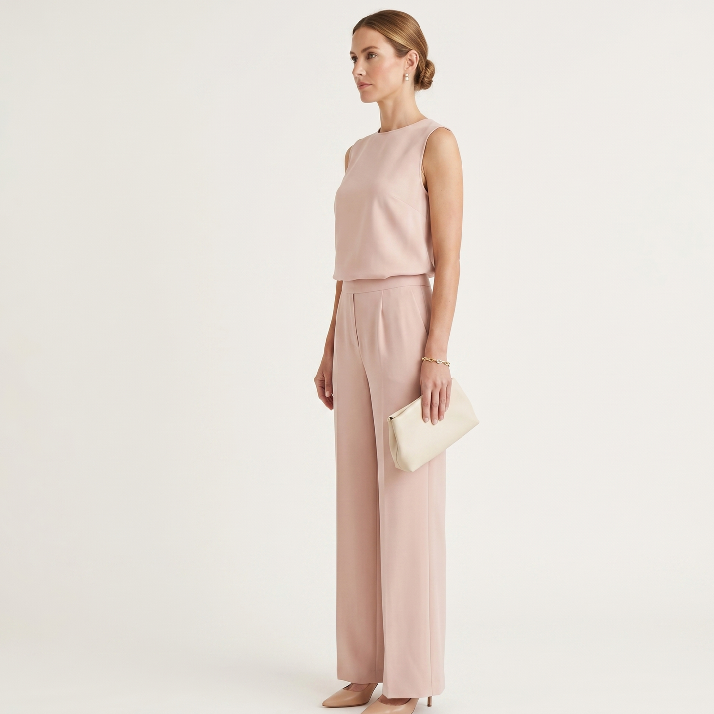 Wide Leg Jumpsuit Women Elegant All Seasons