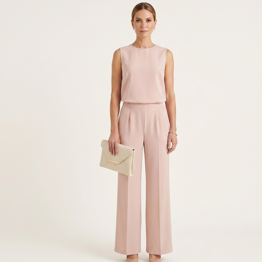 Wide Leg Jumpsuit Women Elegant All Seasons