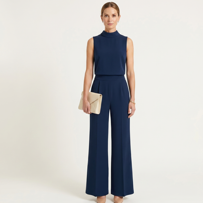 Wide Leg Jumpsuit Women Elegant All Seasons