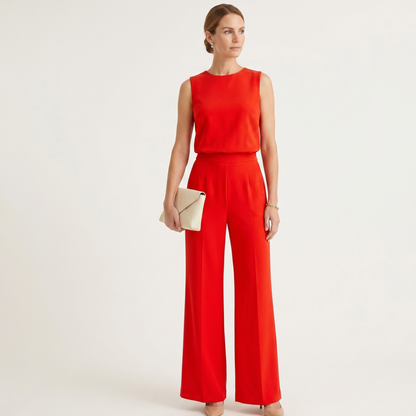 Wide Leg Jumpsuit Women Elegant All Seasons