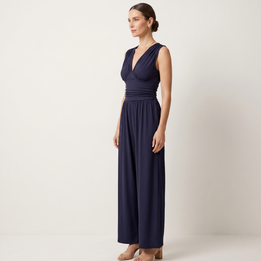 Sleeveless White Jumpsuit Women Summer Elegant