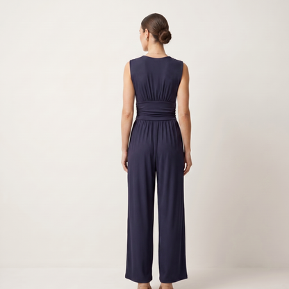 Sleeveless White Jumpsuit Women Summer Elegant