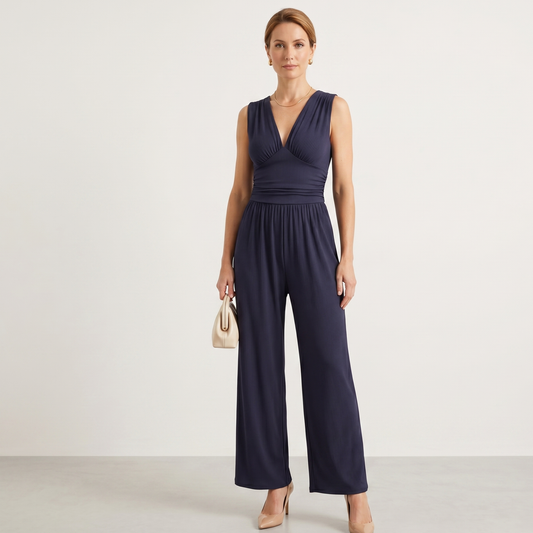 Sleeveless White Jumpsuit Women Summer Elegant