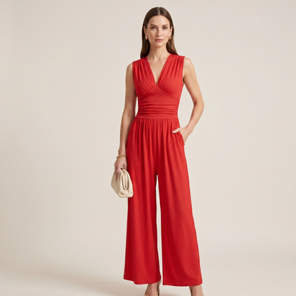 Sleeveless White Jumpsuit Women Summer Elegant