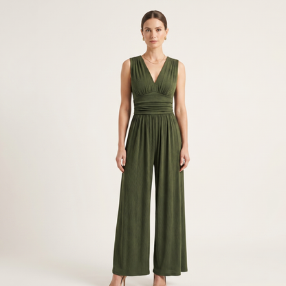 Sleeveless White Jumpsuit Women Summer Elegant